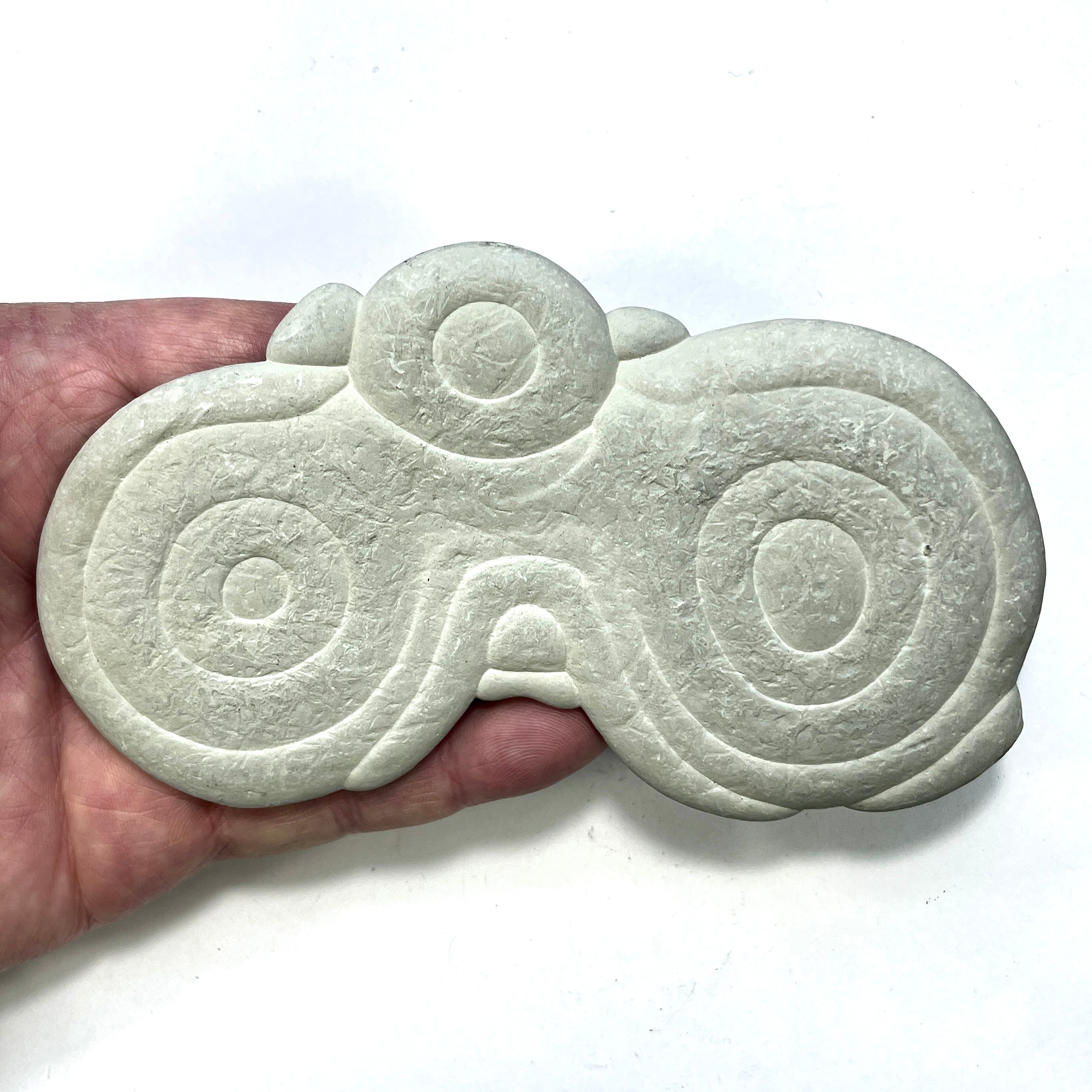 DVH Fairy Stone Goddess Rock Eyes w/ 3rd Eye Natural Concretion 142x72x9mm (6328) - DVHdesigns