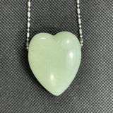 DVH Blue Kryptonite Glow in the Dark Heart Bead Strontium Aluminate 43x36x19mm (5868)