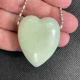 DVH Blue Kryptonite Glow in the Dark Heart Bead Strontium Aluminate 43x36x19mm (5868)