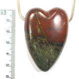 DVH Red Green River Rock Jasper Healed Broken Heart Bead 56x38x21 (5455)