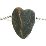 DVH Wolf Creek Radical Faerie Healed Heart of Stone Bead Pendant 34x25x16mm (5318)