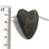 DVH Wolf Creek Radical Faerie Healed Heart of Stone Bead Pendant 38x26x18 (5319)