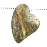 DVH Wolf Creek Radical Faerie Healed Heart of Stone Bead Pendant 64x36x13 (5320)