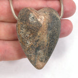 DVH Wolf Creek Radical Faerie Healed Heart of Stone Bead Pendant 48x33x11 (5341)