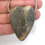 DVH Wolf Creek Radical Faerie Healed Heart of Stone Bead Pendant 48x33x11 (5341)