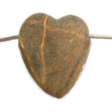 DVH Wolf Creek Radical Faerie Healed Heart of Stone Bead Pendant 48x41x16 (5342)