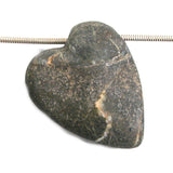 DVH Wolf Creek Radical Faerie Healed Heart of Stone Bead Pendant 52x43x14 (5343)