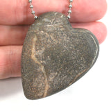 DVH Wolf Creek Radical Faerie Healed Heart of Stone Bead Pendant 52x43x14 (5343)