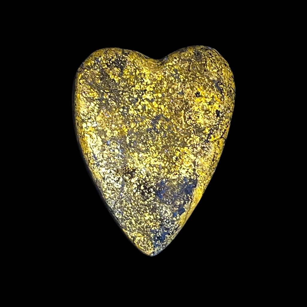 DVH Fluorescent Sphalerite Heart, Horn Silver Mine, Utah, 48x37x17mm  (5841) - DVHdesigns