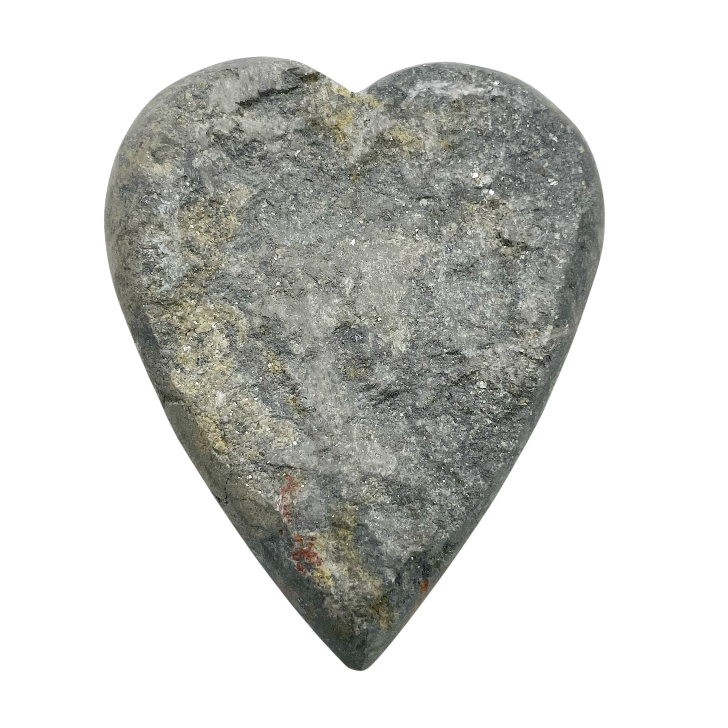 DVH Fluorescent Sphalerite Heart, Horn Silver Mine, Utah,  74x61x19mm (5842) - DVHdesigns