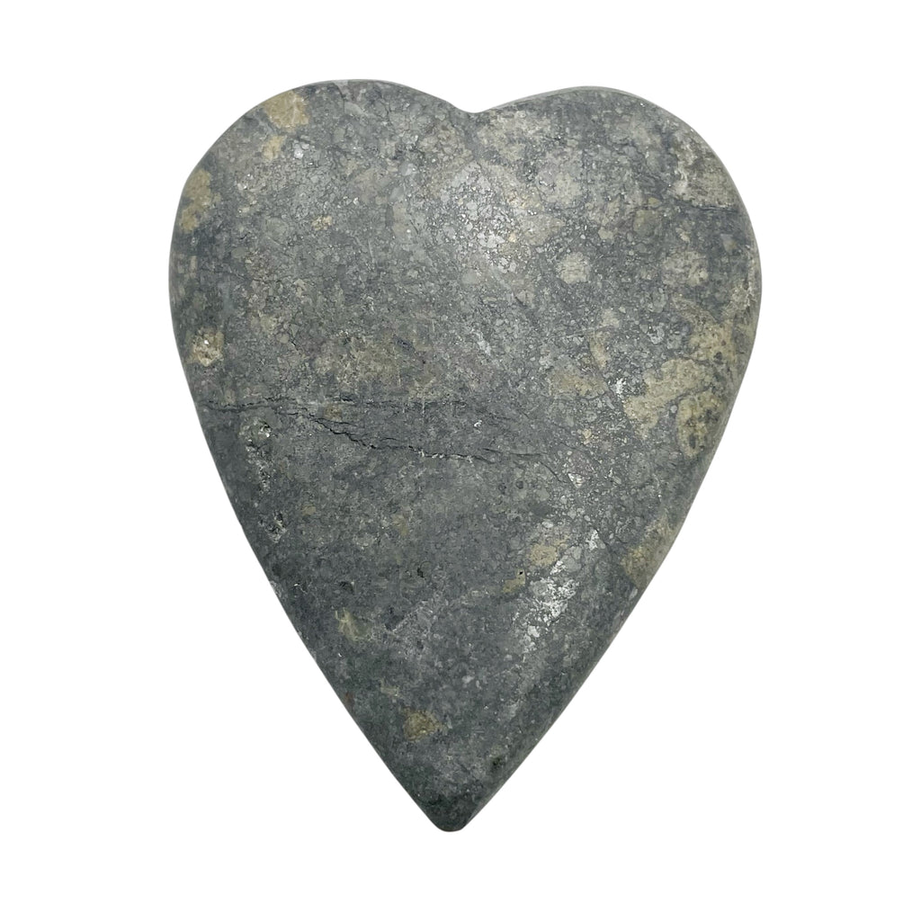 DVH Fluorescent Sphalerite Heart, Horn Silver Mine, Utah,  74x61x19mm (5842) - DVHdesigns