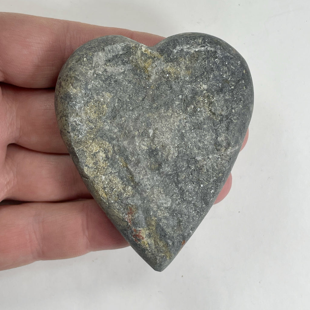 DVH Fluorescent Sphalerite Heart, Horn Silver Mine, Utah,  74x61x19mm (5842) - DVHdesigns
