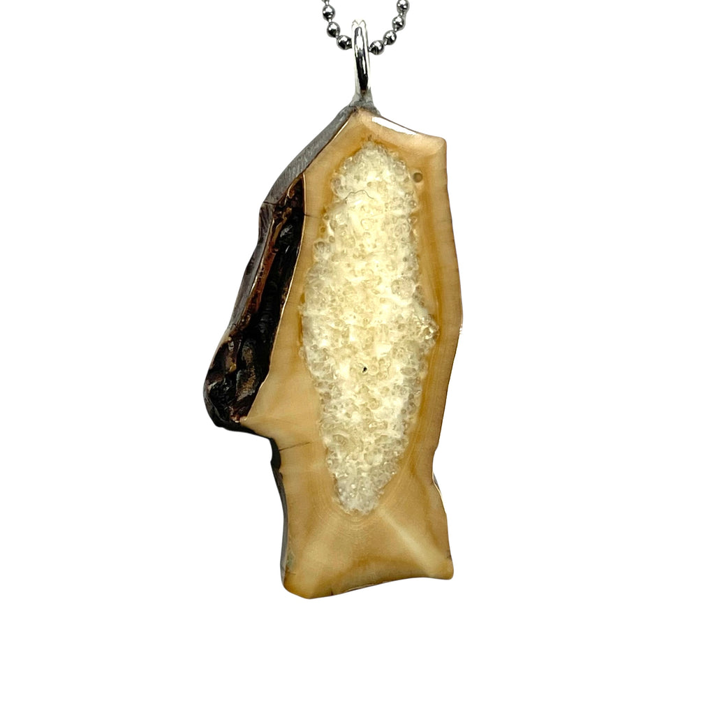 Natural Fish Pattern in Fossil Walrus Ivory! Unique Organic Design, Ancient Beauty