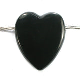 DVH Russian Jet Heart Bead Mourning Jewelry (5820)