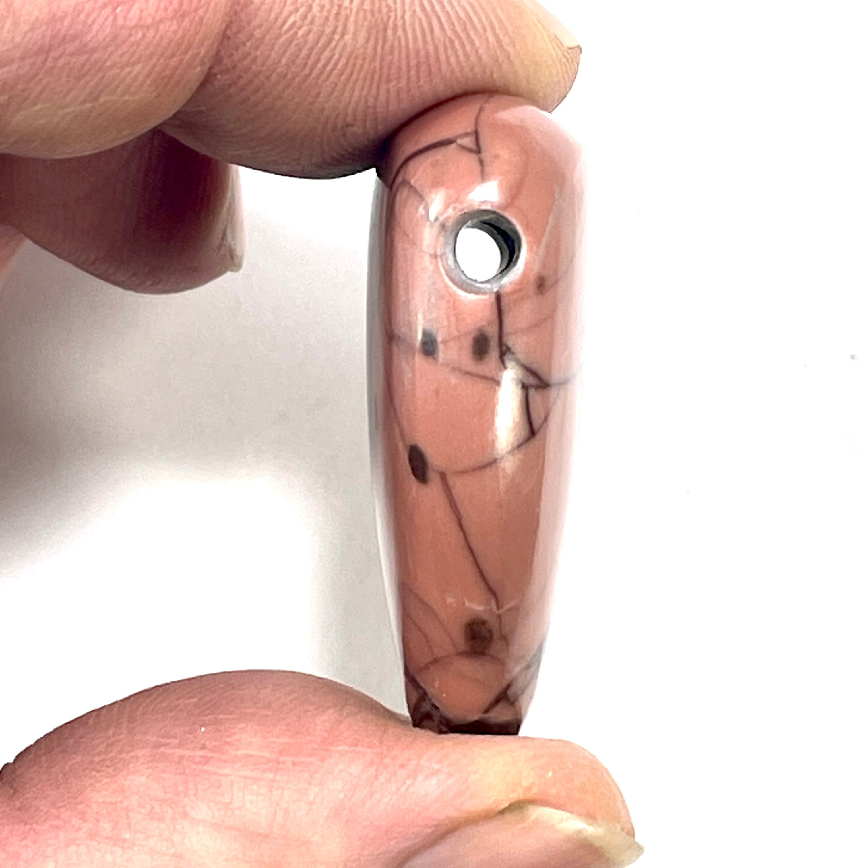 DVH Kona Dolomite Michigan Healed Broken Heart Bead Stromatolite 38x32x12mm (6273) - DVHdesigns