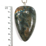 DVH Labradorite Yoni Heart Pendant Goddess 62x38x17mm (5676)