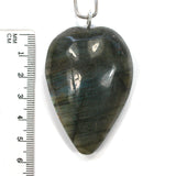 DVH Labradorite Yoni Heart Pendant Goddess 58x40x18mm (5551)