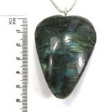 DVH Labradorite Yoni Heart Pendant Goddess 59x44x16mm (5588)