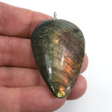 DVH Labradorite Yoni Heart Pendant Goddess 54x34x16mm (5589)