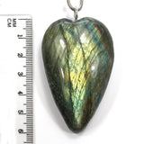 DVH Labradorite Yoni Heart Pendant Goddess 60x37x17mm (5604)