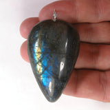 DVH Labradorite Yoni Heart Pendant Goddess 55x36x19mm (5615)