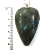 DVH Labradorite Yoni Heart Pendant Goddess 62x40x17mm (5695)