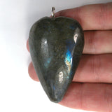 DVH Labradorite Yoni Heart Pendant Goddess 62x40x17mm (5695)