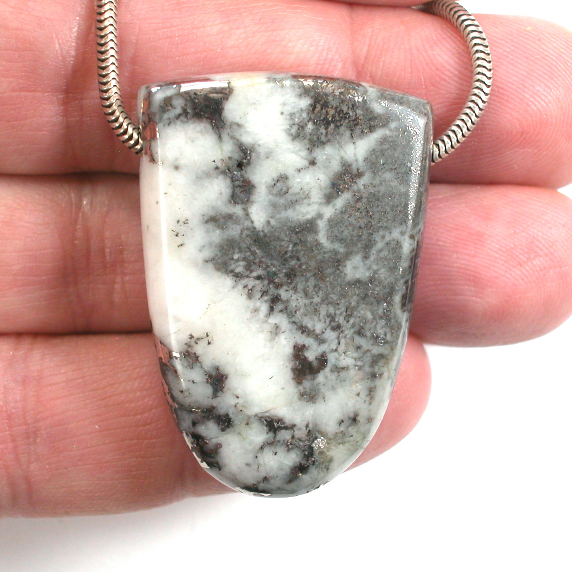 DVH 117ct Rare Michigan Mohawkite Bead Pendant Copper Ore Quartz 40x27x10mm (5758) - DVHdesigns