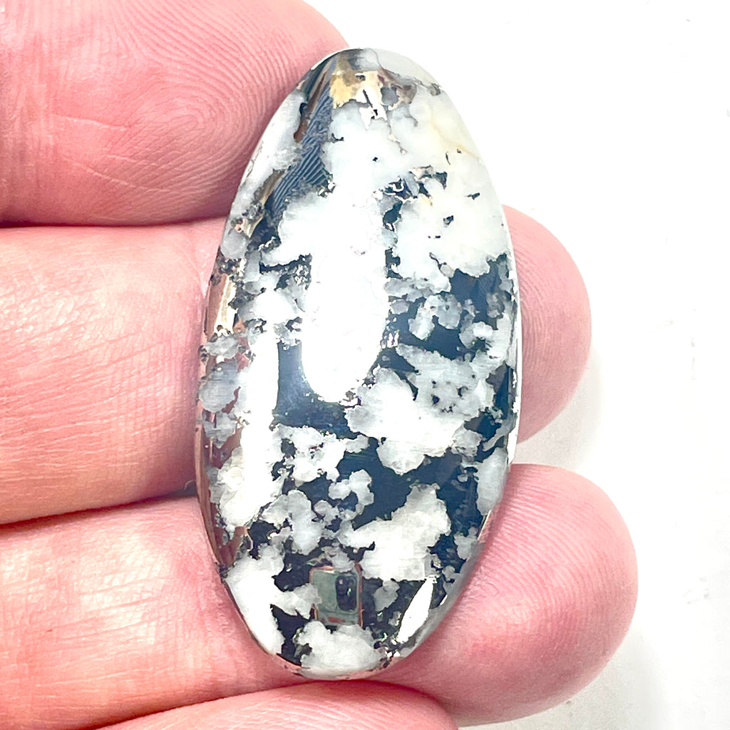 DVH Rare Spiderweb Mohawkite Cabochon Michigan Copper Ore Cab 44x22x5mm (6413) - DVHdesigns