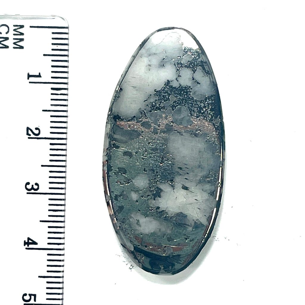 DVH Rare Spiderweb Mohawkite Cabochon Michigan Copper Ore Cab 44x22x5mm (6413) - DVHdesigns