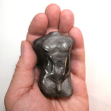 DVH Silver Sheen Obsidian Male Torso 3" David Nude Statute (5206)