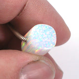 DVH 11ct White Bello Opal Bead Pendant Synthetic OOAK Big Hole 16x10x10 (5781)