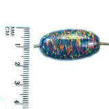 DVH 28ct Bello Opal Bead Pendant Synthetic OOAK Big Hole 31x16x10mm (5803)