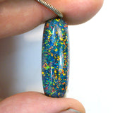 DVH 28ct Bello Opal Bead Pendant Synthetic OOAK Big Hole 31x16x10mm (5803)