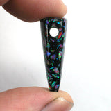 DVH 18ct Mosaic Bello Opal Bead Synthetic UV Reactive Black Light 27x14x10 (5787)