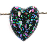 DVH 33ct Bello Opal Heart Bead Synthetic UV Reactive Black Light 27x23x11 (5791)