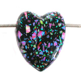 DVH 41ct Bello Opal Heart Bead Synthetic UV Reactive Black Light 29x24x11 (5792)