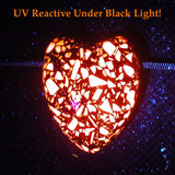 DVH 41ct Bello Opal Heart Bead Synthetic UV Reactive Black Light 29x24x11 (5792)