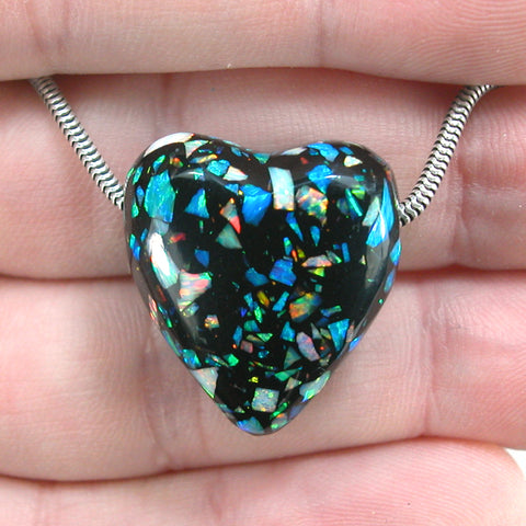 DVH 35ct Bello Opal Heart Bead Synthetic 23x20x13mm (5815)