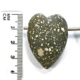 DVH Porphyry Heart of Stone Bead Pendant Handmade Matte 37x27x17 (5268)
