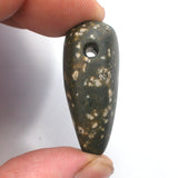 DVH Porphyry Heart of Stone Bead Pendant Handmade Matte 36x24x15 (5269)