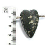 DVH Porphyry Broken Heart of Stone Bead Pendant Matte 32x20x12 (5270)