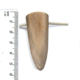 DVH Petrified Sycamore Wood Matte Bead Pendant Badger Pocket WA 54x22x13 (5251)