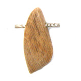 DVH Petrified Sycamore Wood Matte Bead Pendant Badger Pocket WA 42x18x12 (5253)