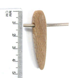 DVH Petrified Sycamore Wood Matte Bead Pendant Badger Pocket WA 47x10x12 (5256)