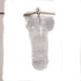 DVH Quartz Phallus Crystal Penis Pendant Sterling Bail 50x16mm (5609)