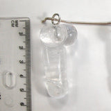 DVH Quartz Phallus Crystal Penis Pendant Sterling Bail 50x16mm (5609)