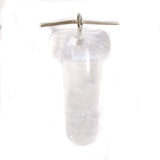 DVH Quartz Phallus Crystal Penis Pendant Sterling Bail 50x16mm (5610)