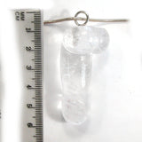 DVH Quartz Phallus Crystal Penis Pendant Sterling Bail 50x16mm (5610)