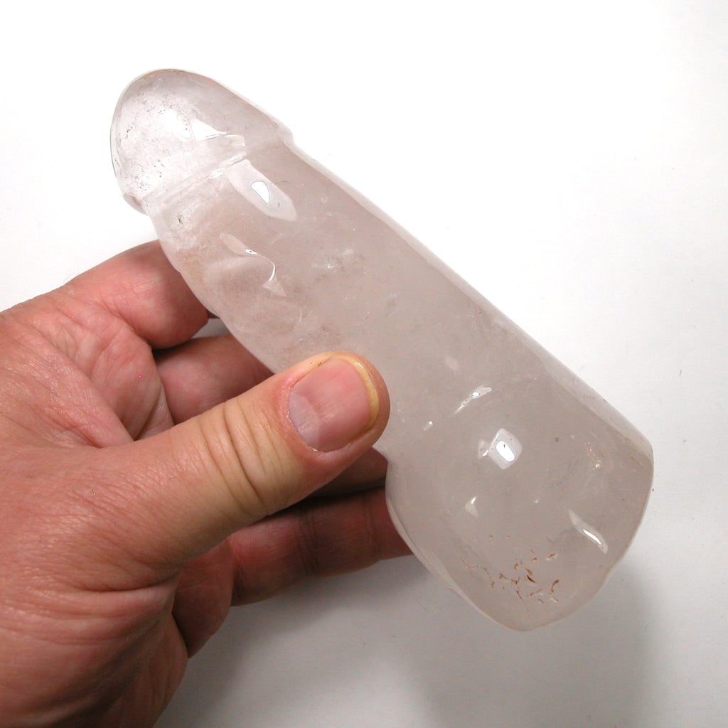 DVH +5" Quartz Phallus Natural Crystal Penis Fascinus Sculpture 1pd 2oz (5828) - DVHdesigns